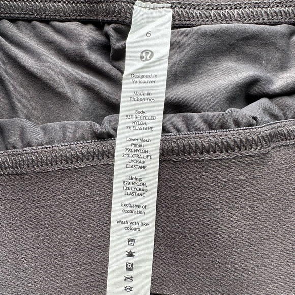 NWOT Lululemon 2 in 1 run shorts grey 6 - Picture 5 of 8